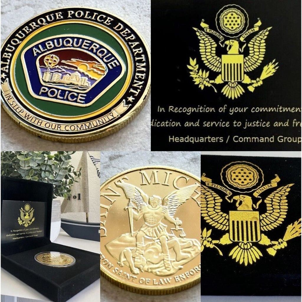City Of Albuquerque Police Dept Challenge Coin With Retirement Award