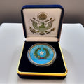 Great State of Texas USA State Seal Colorized Collectible Challenge Coin W/ Case