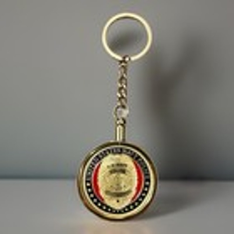 Navy Police MP Law Enforcement Challenge Coin Keychain USN US Navy.