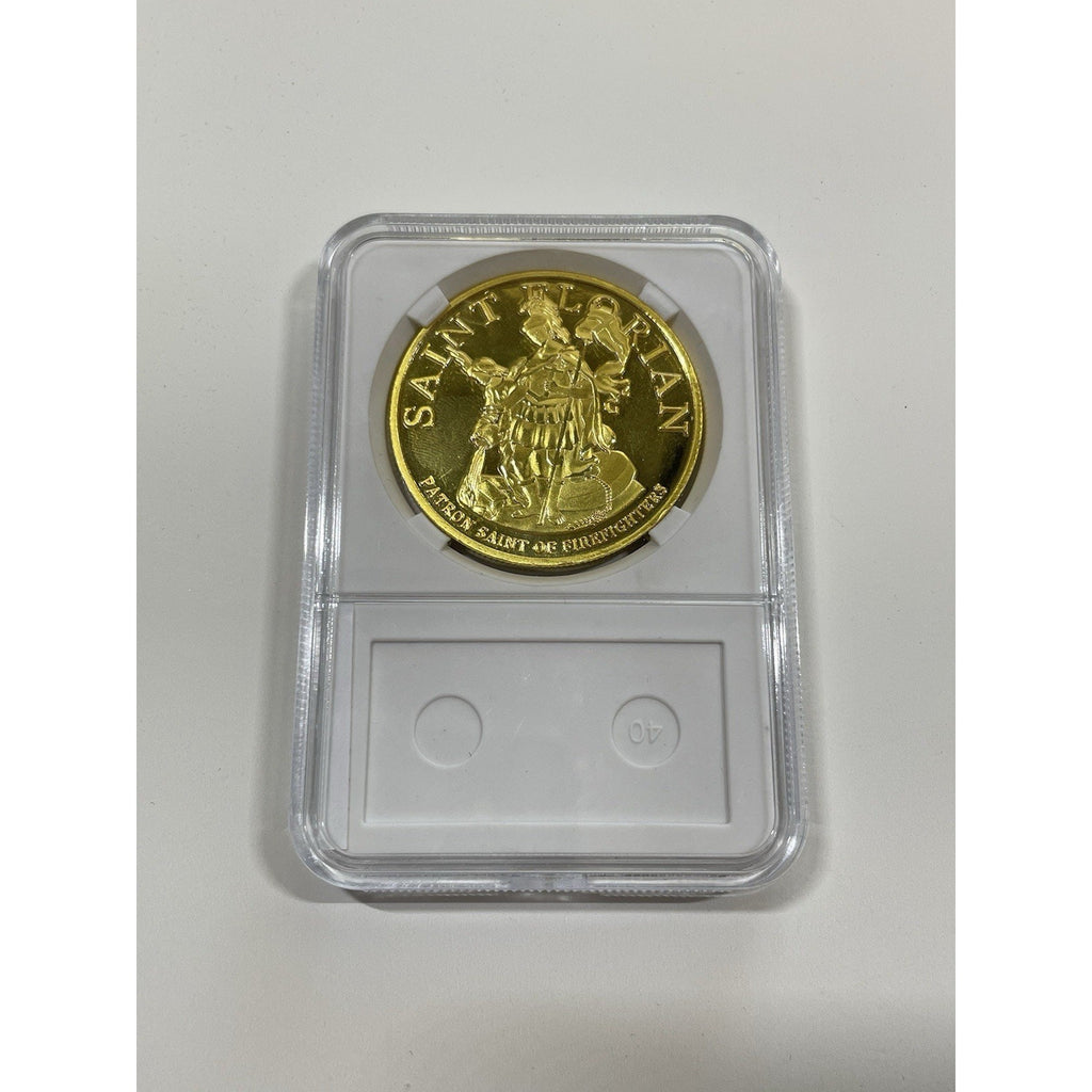 Las Vegas Fire & Rescue Department Patron Saint Of Firefighters Coin With Case