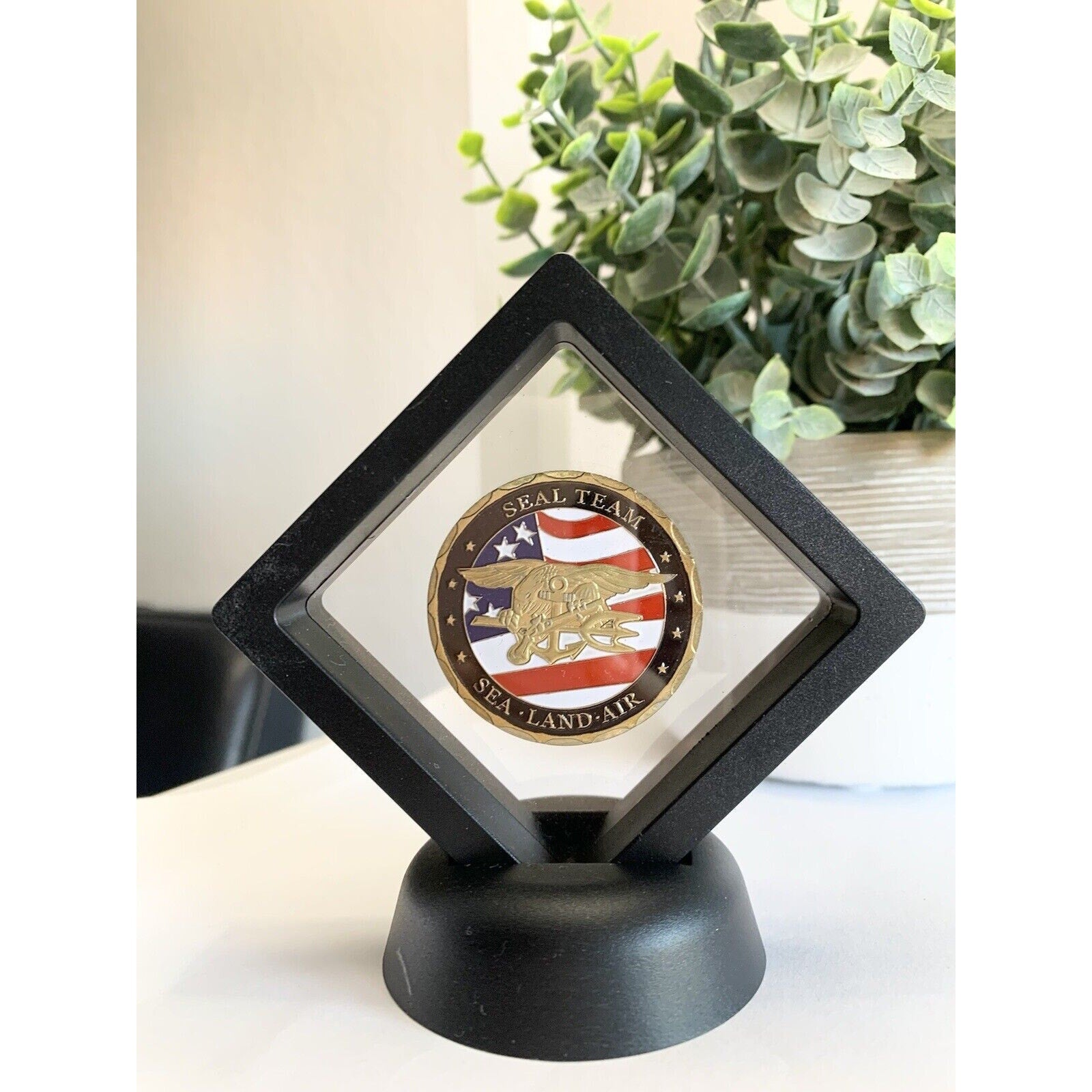 Gold American Navy Sea Land Air Military Commemorative Coin Seal Team Challenge