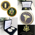 2pcs Army Rank 2LT 2nd O-2 And Medical Corps Coin