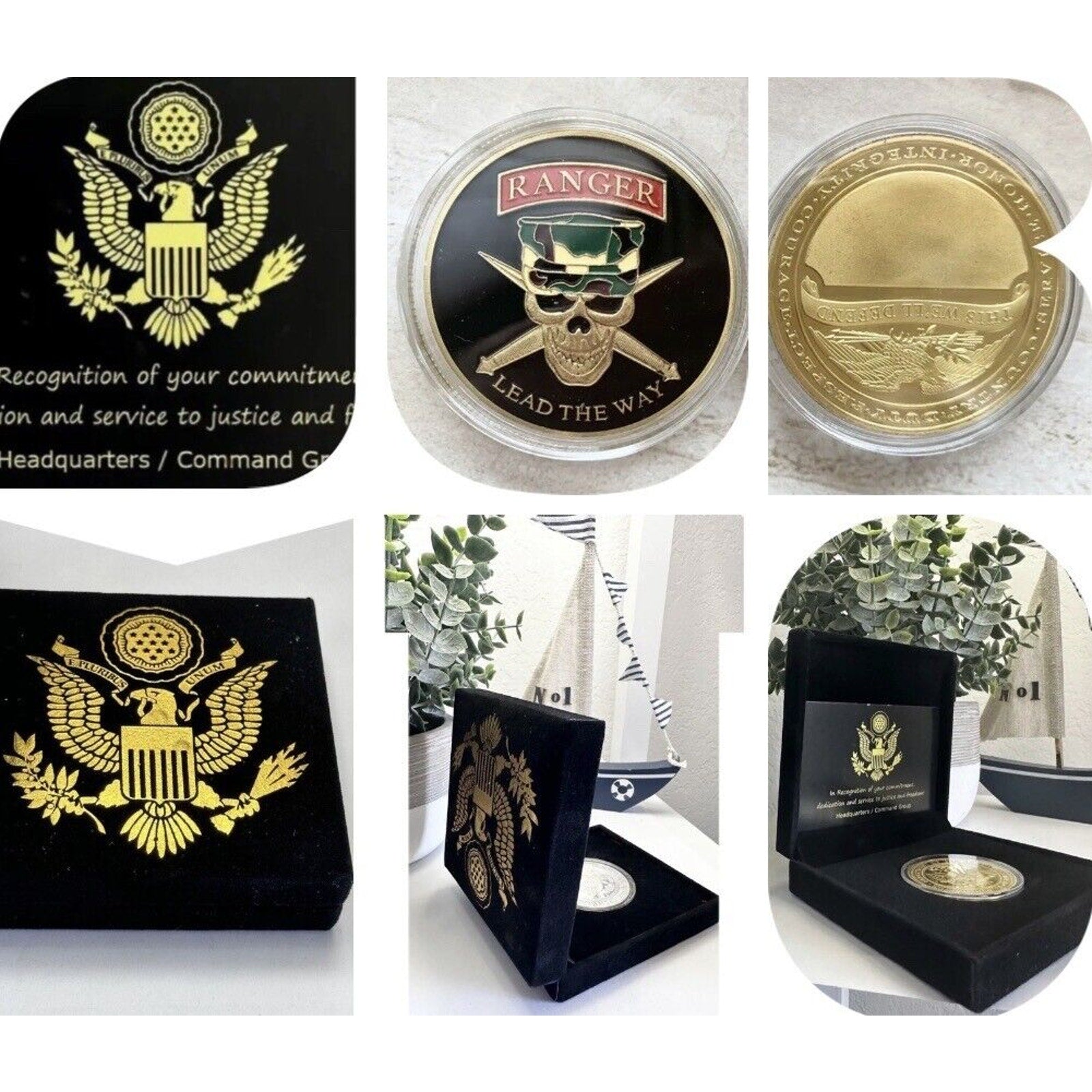 US ARMY RANGERS "Lead The Way" Challenge Coin USA ẢMY