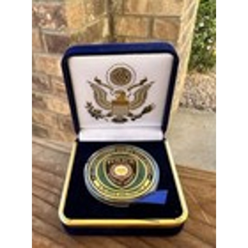 Department of Energy (DOE) Challenge Coin With Blue Velvet Case. Fast Shipping!