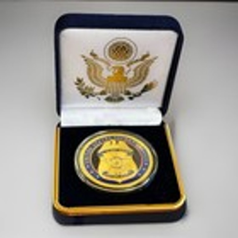 Department of Energy (DOE) Challenge Coin With Blue Velvet Case. Fast Shipping!