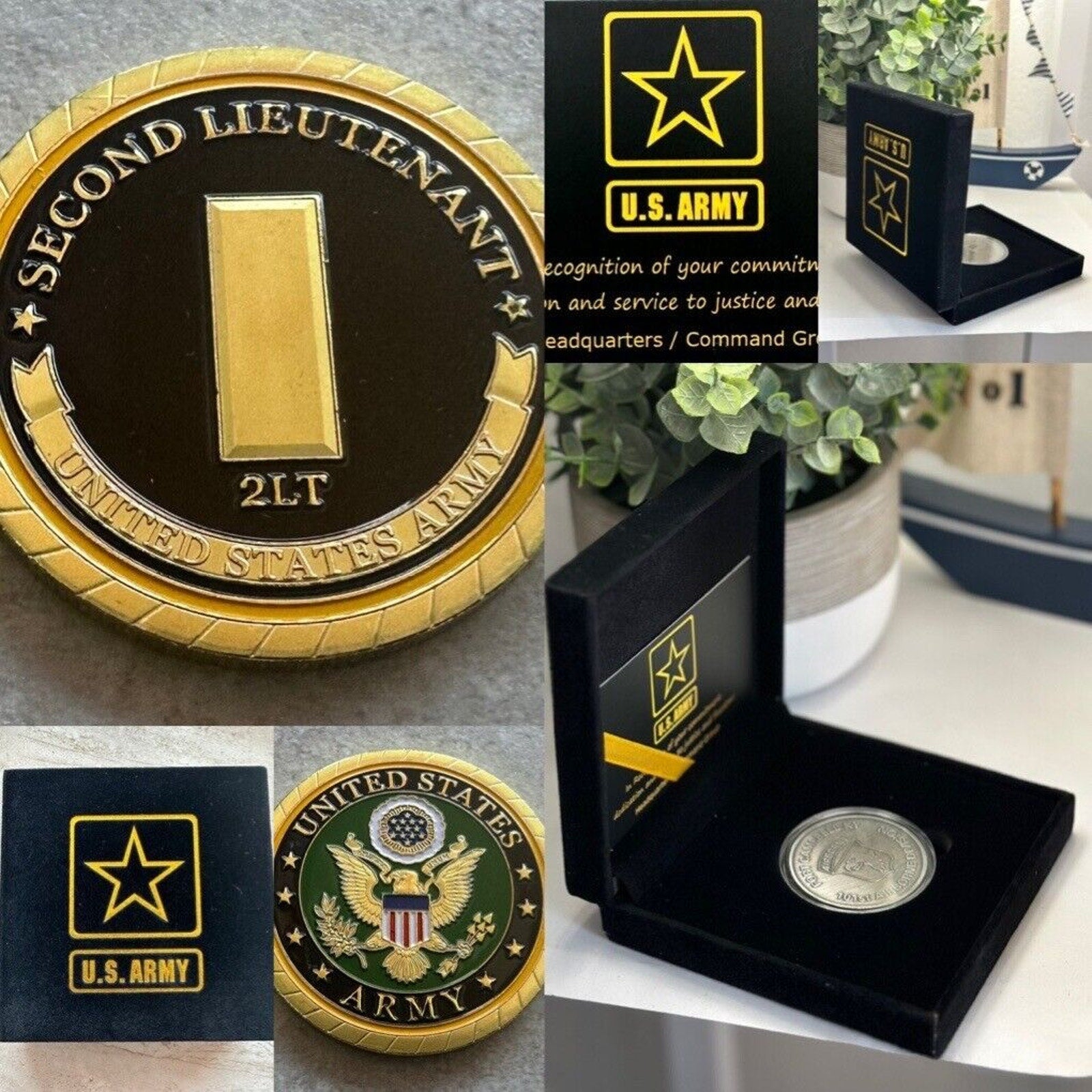 First Salute OCS ROTC West Point COIN 2ND LIEUTENANT UNITED STATES ARMY W Case