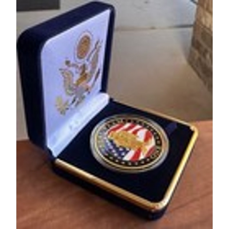 Department of Energy (DOE) Challenge Coin With Blue Velvet Case. Fast Shipping!