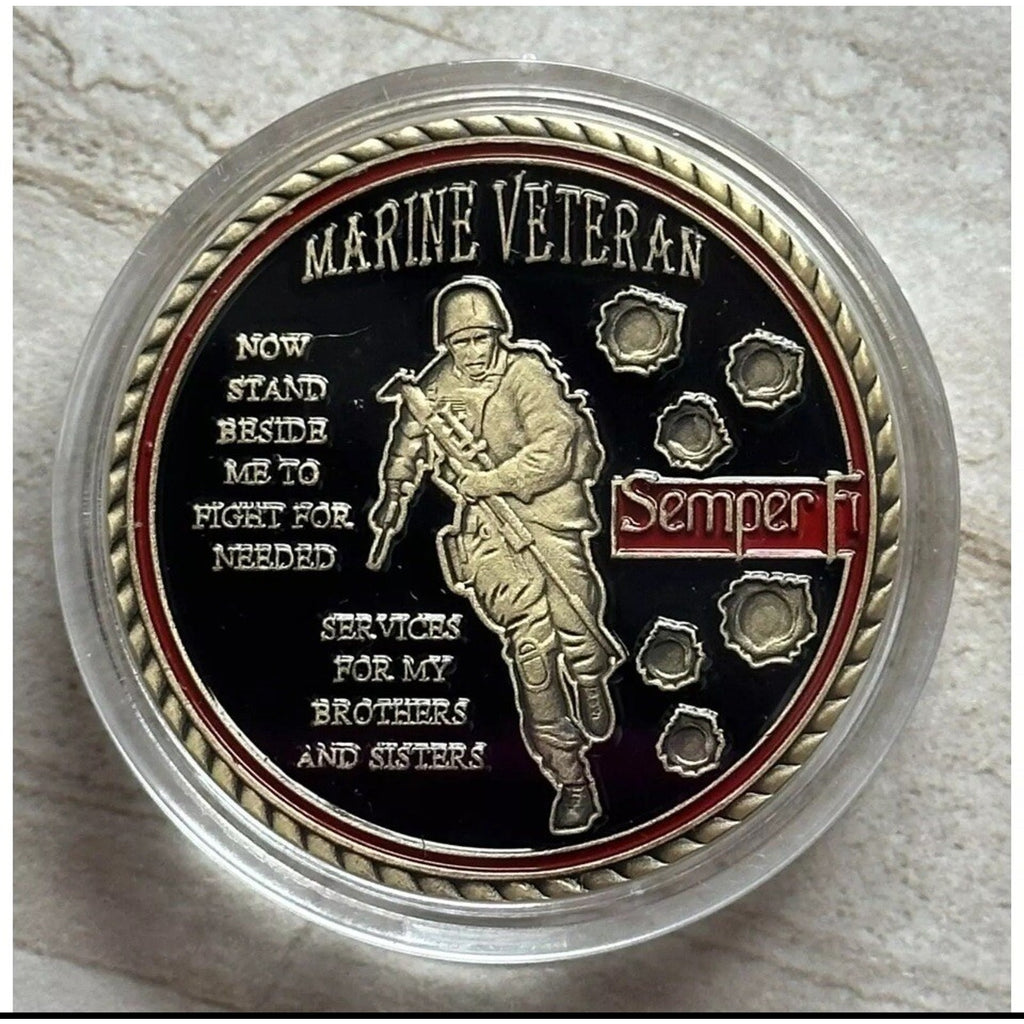 Veterans USMC Semper Fidelis United States Marine Corps w/ Retirement Award