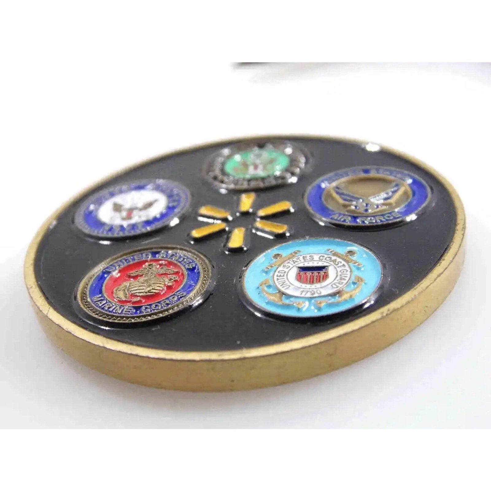Rare UNITED STATES LAND OF THE FREE HOME OF THE BRAVE w/ Retirement Award