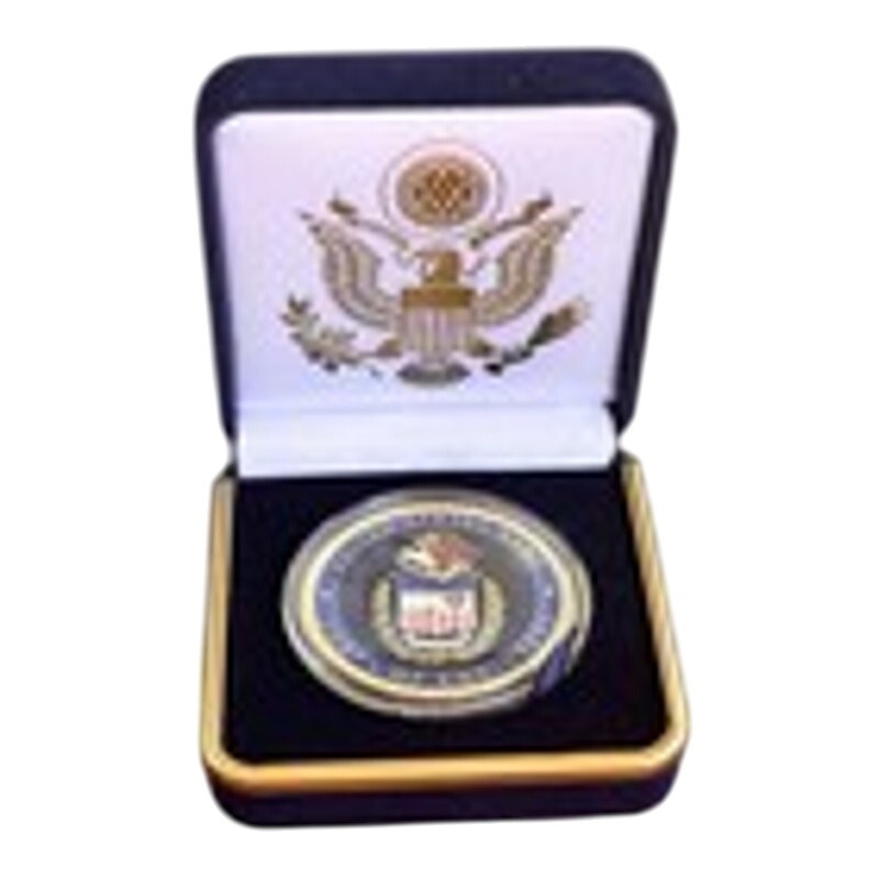 Department of Energy (DOE) Challenge Coin With Blue Velvet Case. Fast Shipping!