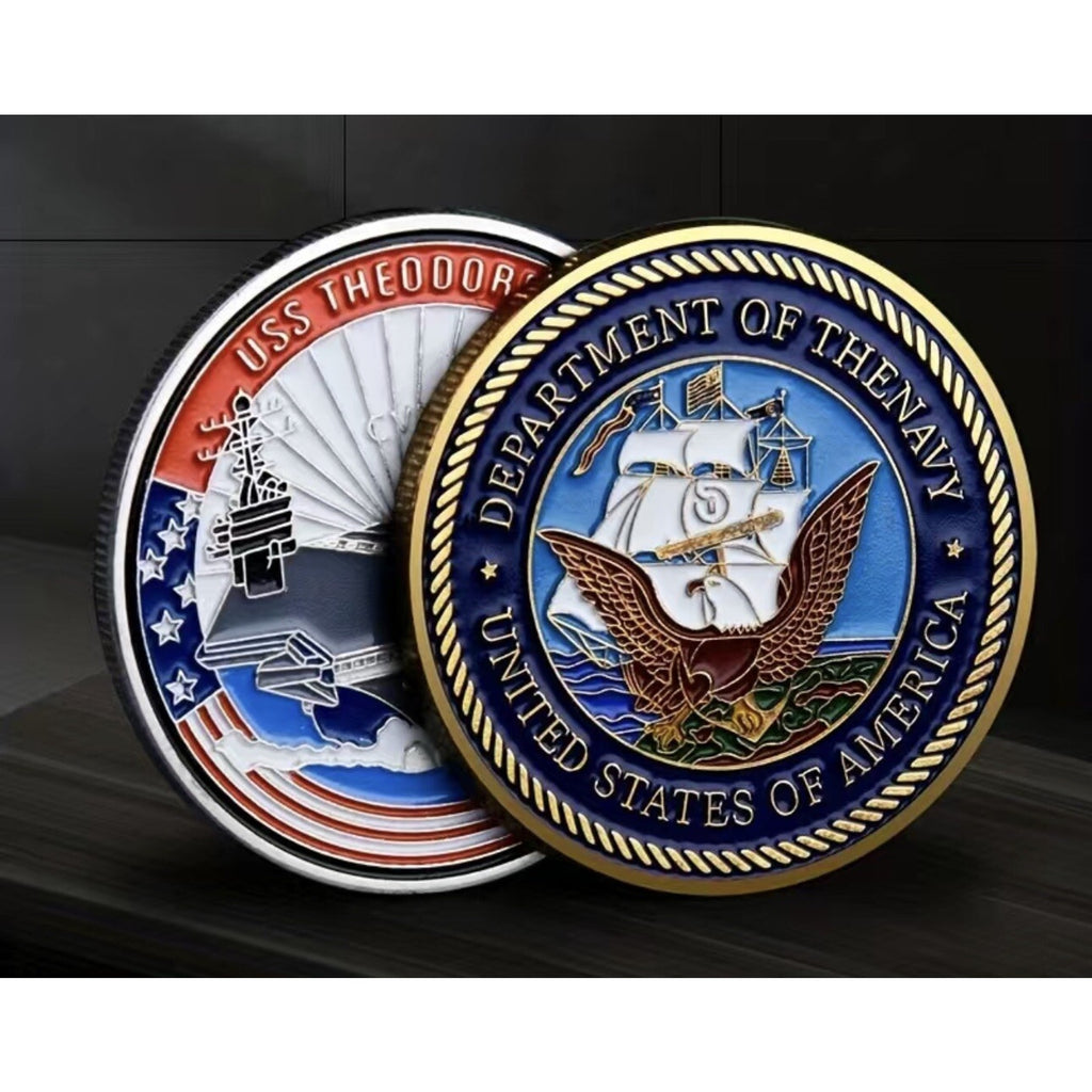 US NAVY - USS THEODORE ROOSEVELT Aircraft Carrier CVN-71 w/ Retirement Award
