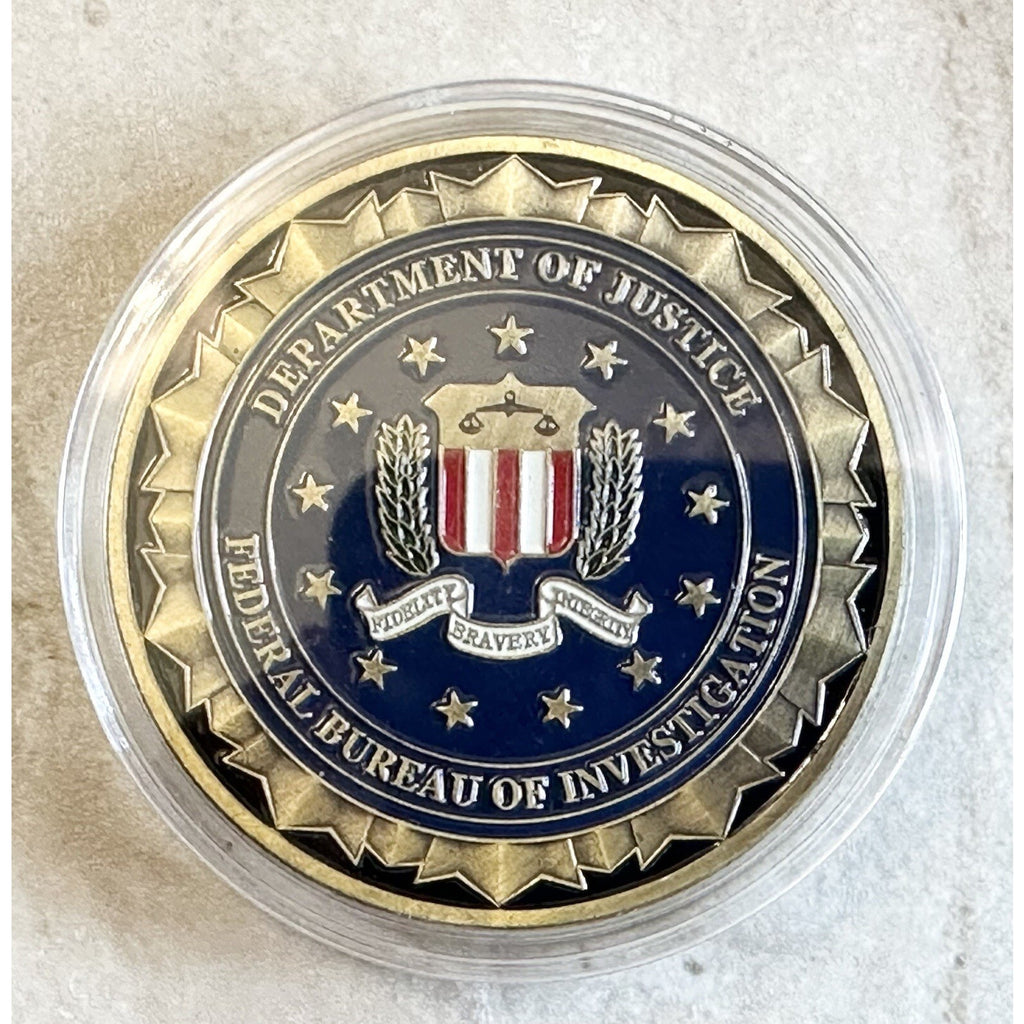 FBI Challenge Ultra Rare ILAF Department of Justice FBI Coin W/ Retirement Award
