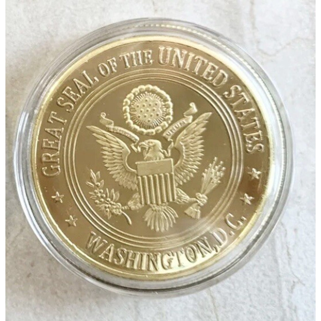 US Navy Seal Team Sea Land Air Military Challenge Coin w/ Retirement Award