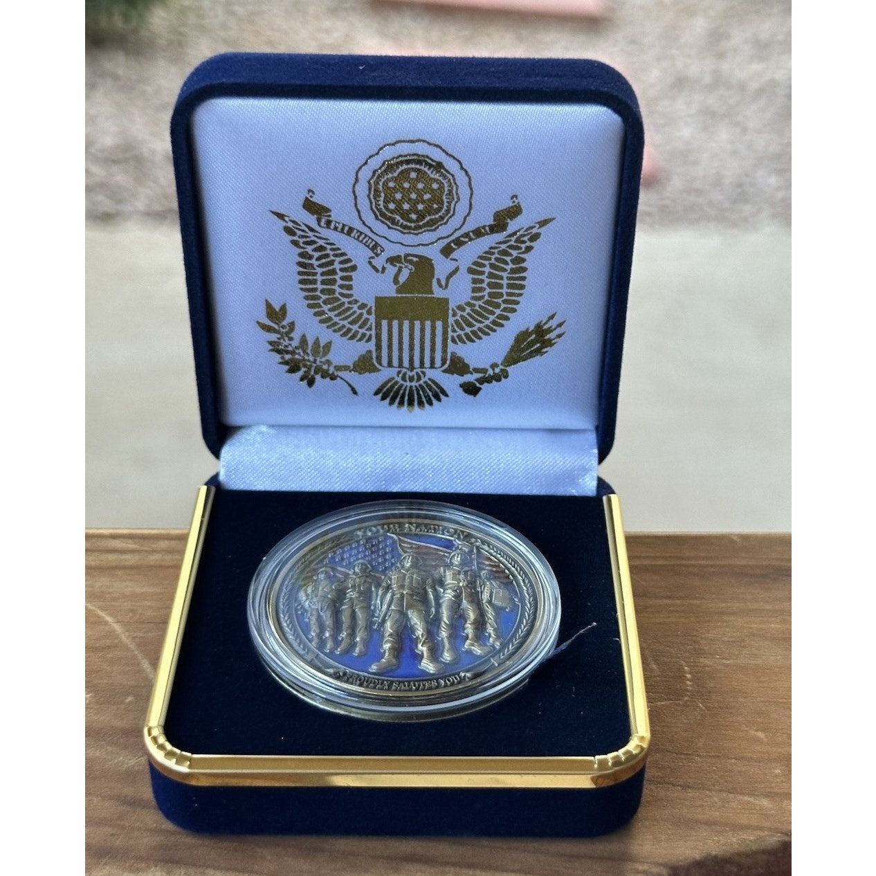 Veteran Challenge Coin Thank You For Your Service Military Veteran Gifts W/ Case