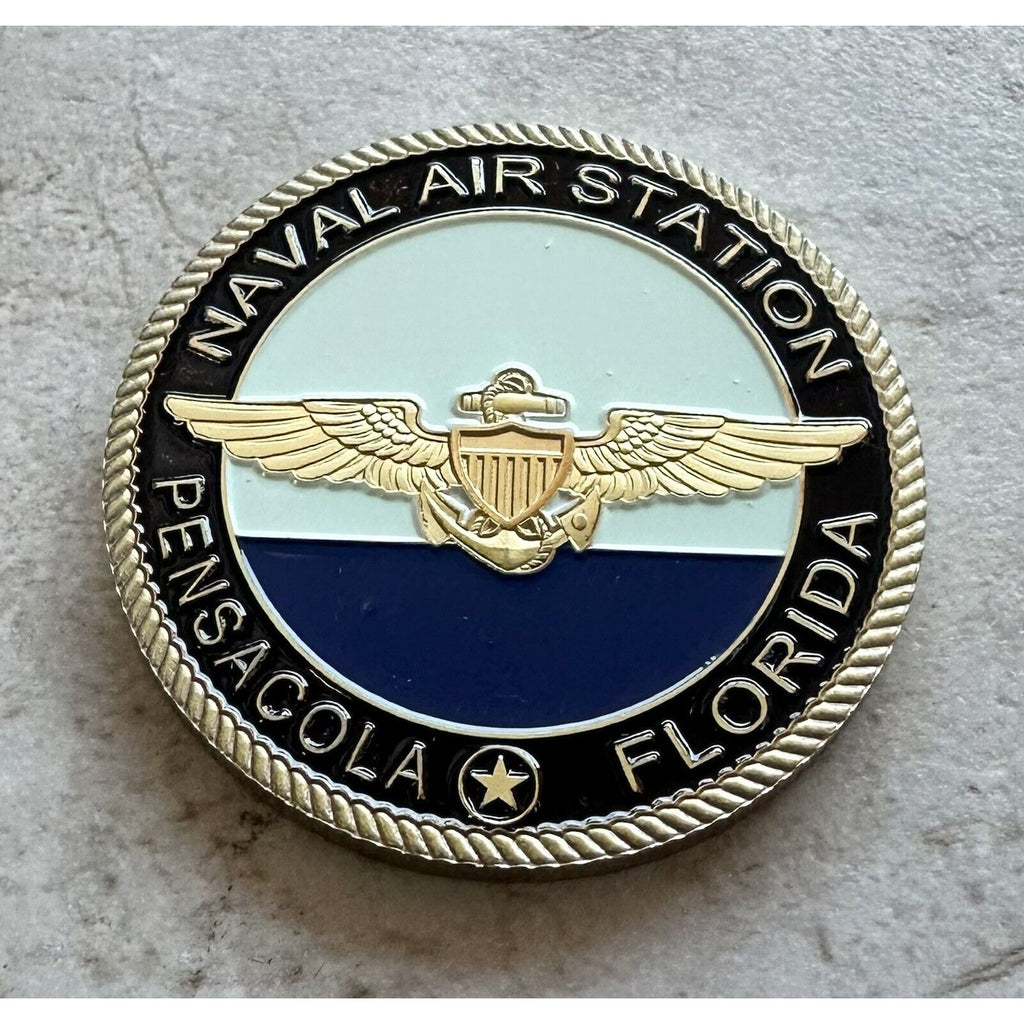 USN Navy aviation Base Challenge Coin NAS Pensacola Florida USA