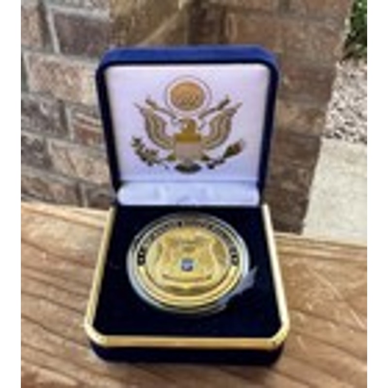Department of Energy (DOE) Challenge Coin With Blue Velvet Case. Fast Shipping!
