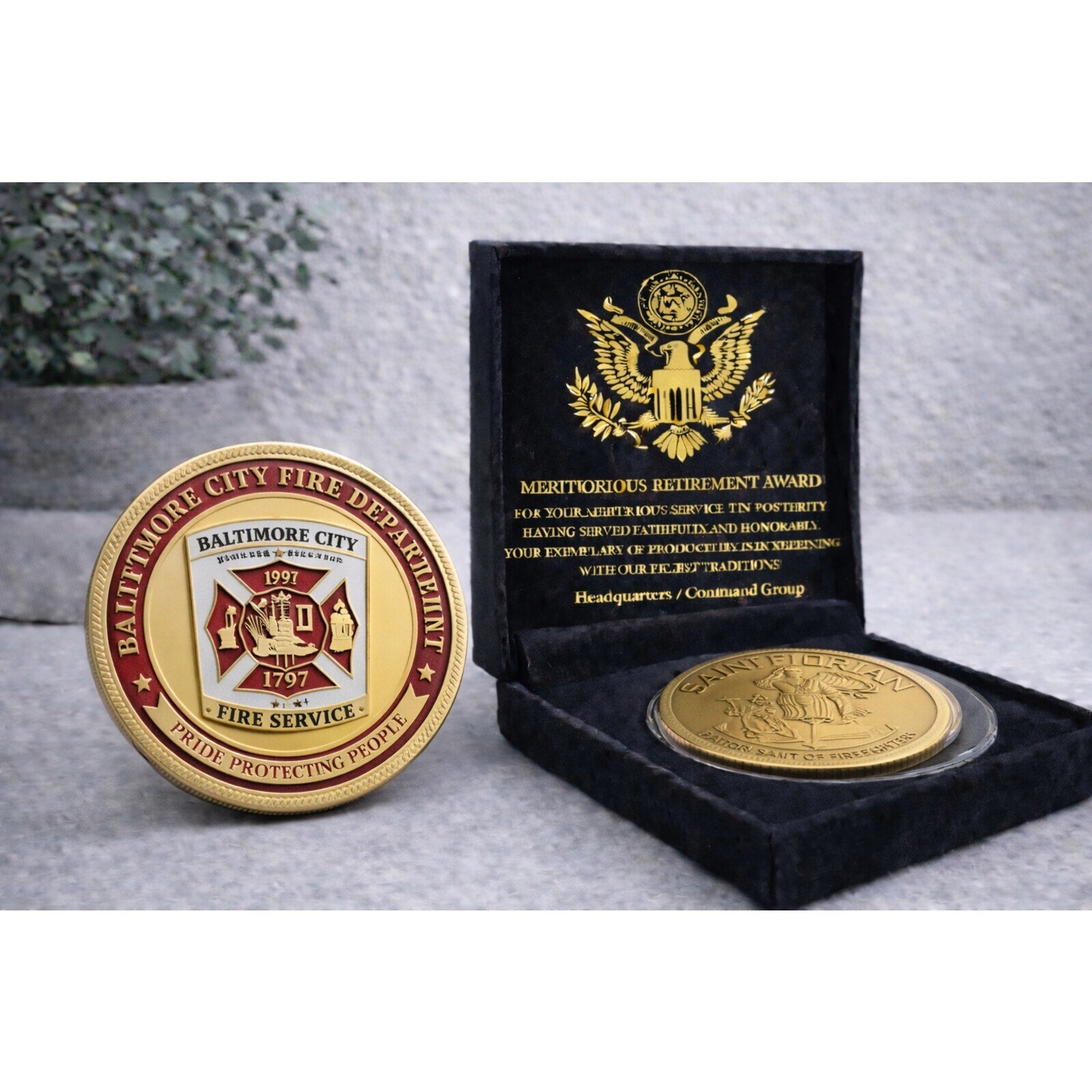 BALTIMORE CITY FIRE DEPT. Challenge Coinw/ Retirement Award