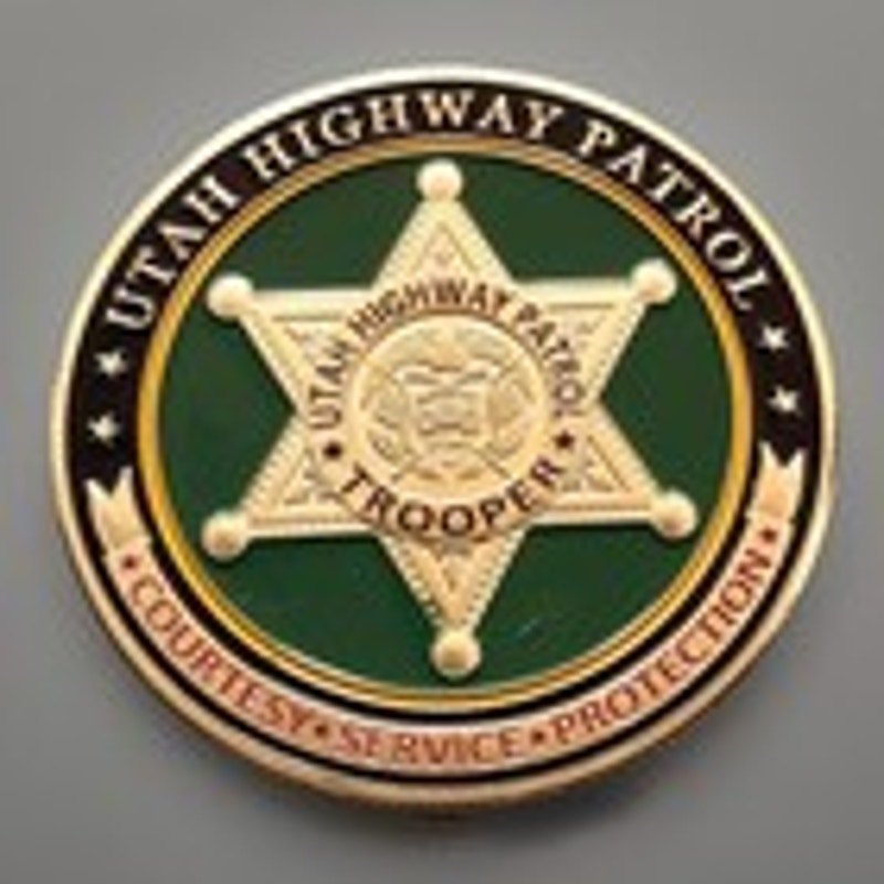 Utah Highway Patrol Challenge Coin With Blue Velvet Case. New! Fast Shipping!