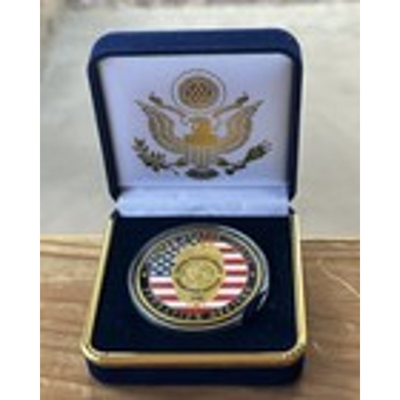 Department of Energy (DOE) Challenge Coin With Blue Velvet Case. Fast Shipping!