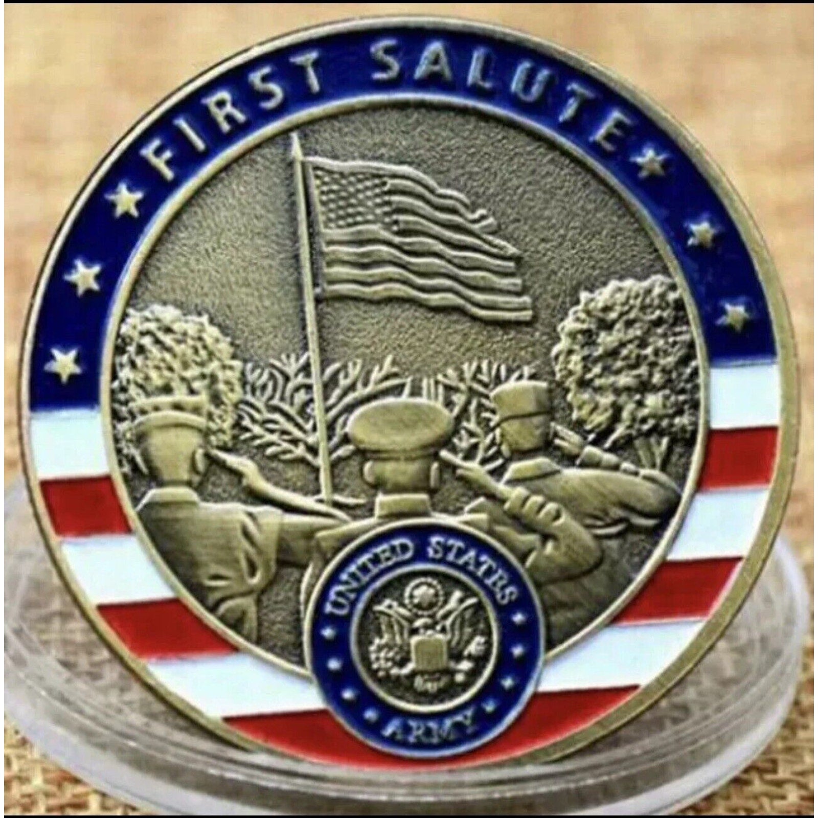 2pcs Army Rank Captain O-3 And 2nd LT First Salute Oath Of Office CHALLENGE