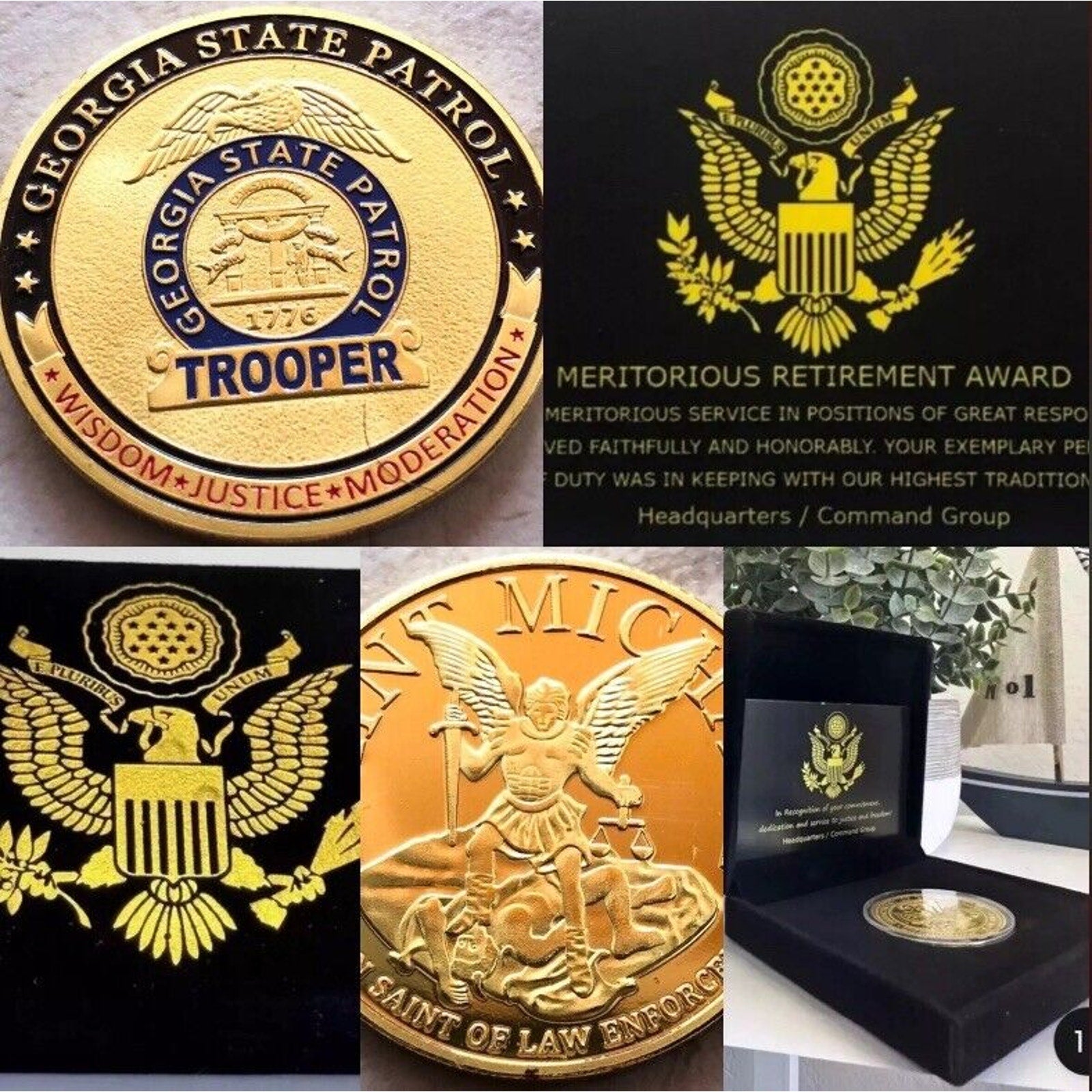 GEORGIA STATE PATROL Challenge Coin Retirement Award
