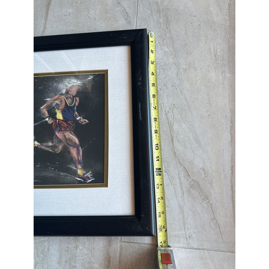 Terry Rose "The Joy of Running" Signed & Framed Art Print 1991 Limited Edition