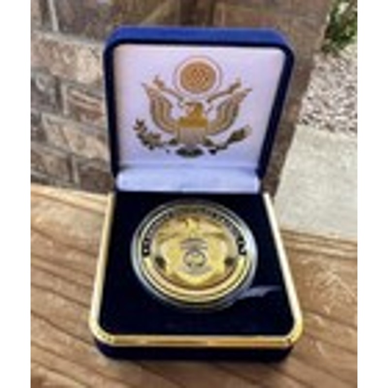 Department of Energy (DOE) Challenge Coin With Blue Velvet Case. Fast Shipping!