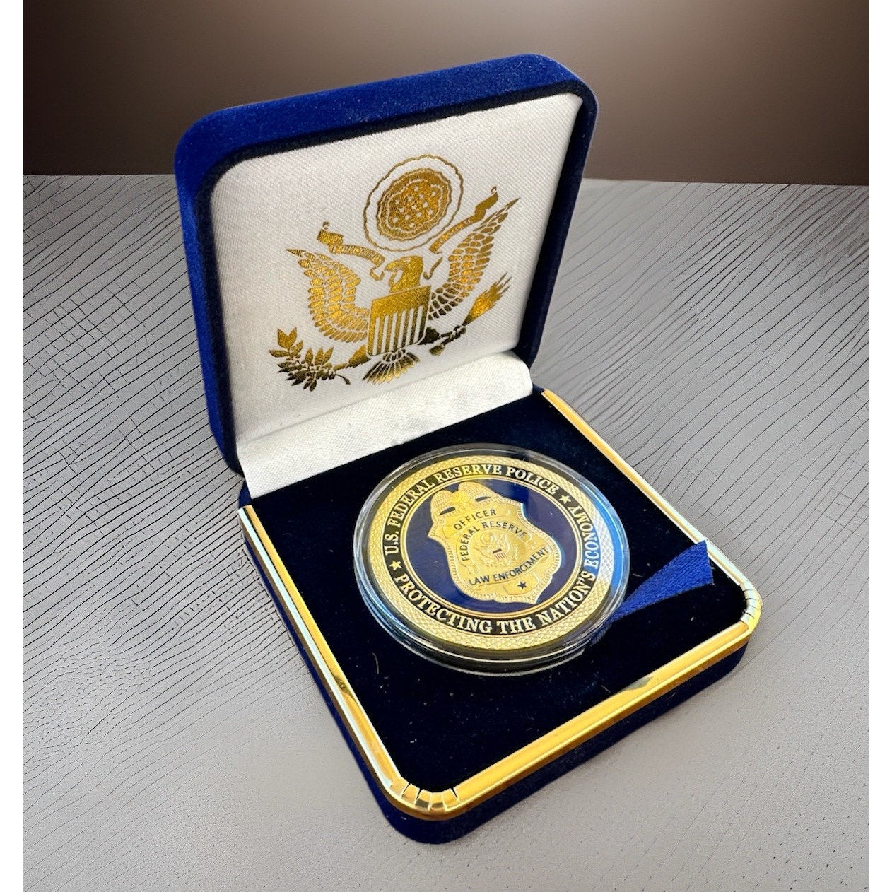 Department of Energy (DOE) Challenge Coin With Blue Velvet Case. Fast Shipping!