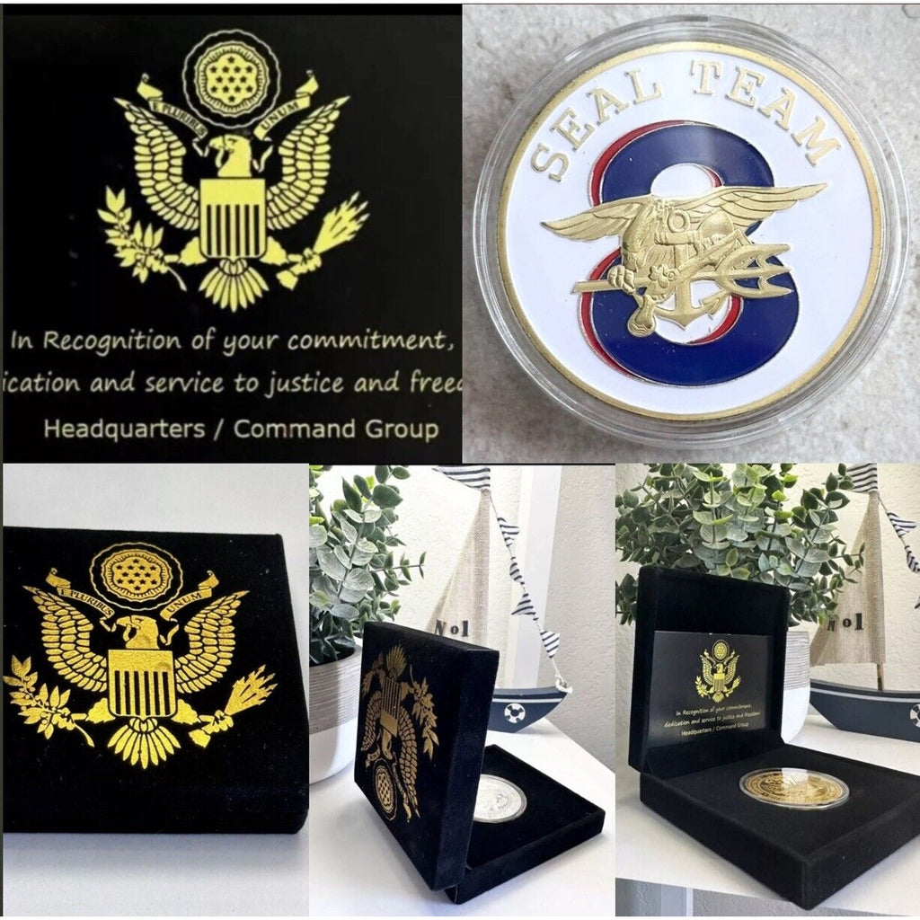 US Navy SEAL Seal Team Eight 8 SF Challenge Coin . USN