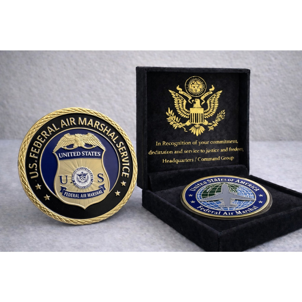 Federal Air Marshal 9/11 FLIGHT 93 Special Agent COIN w/ Achievement Award