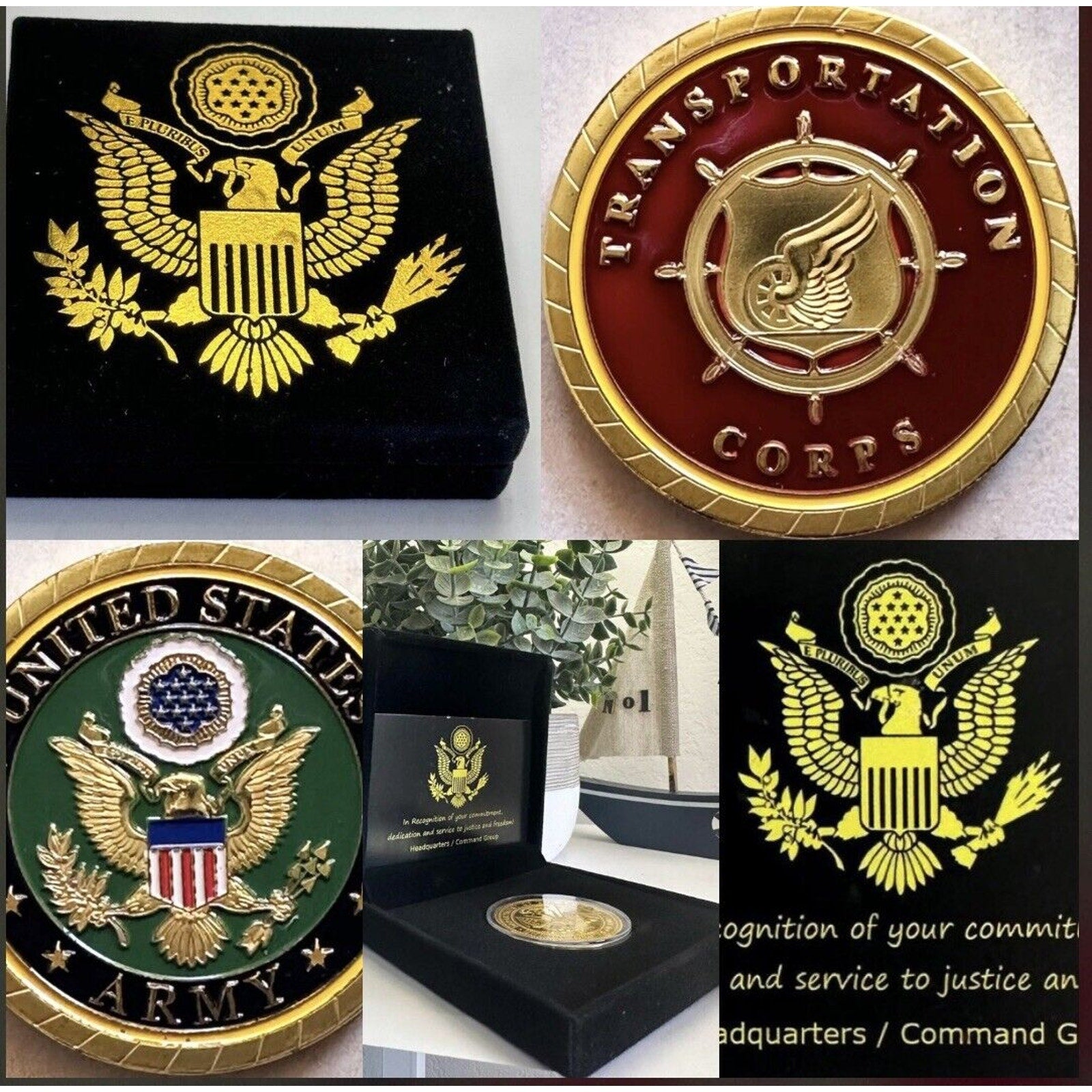 ARMY TRANSPORTATION CORPS 1.5” CHALLENGE COIN USA Amy
