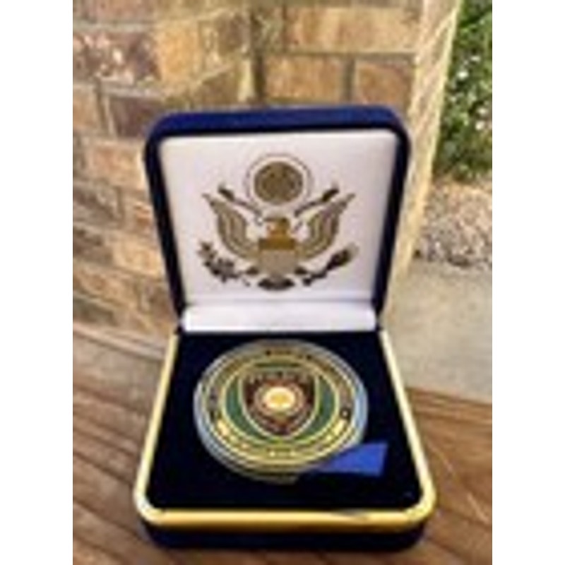 Department of Energy (DOE) Challenge Coin With Blue Velvet Case. Fast Shipping!
