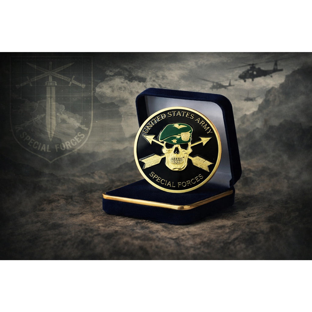 United States Army Special Forces Challenge Coin. with Case ·FAST SHIPPING·