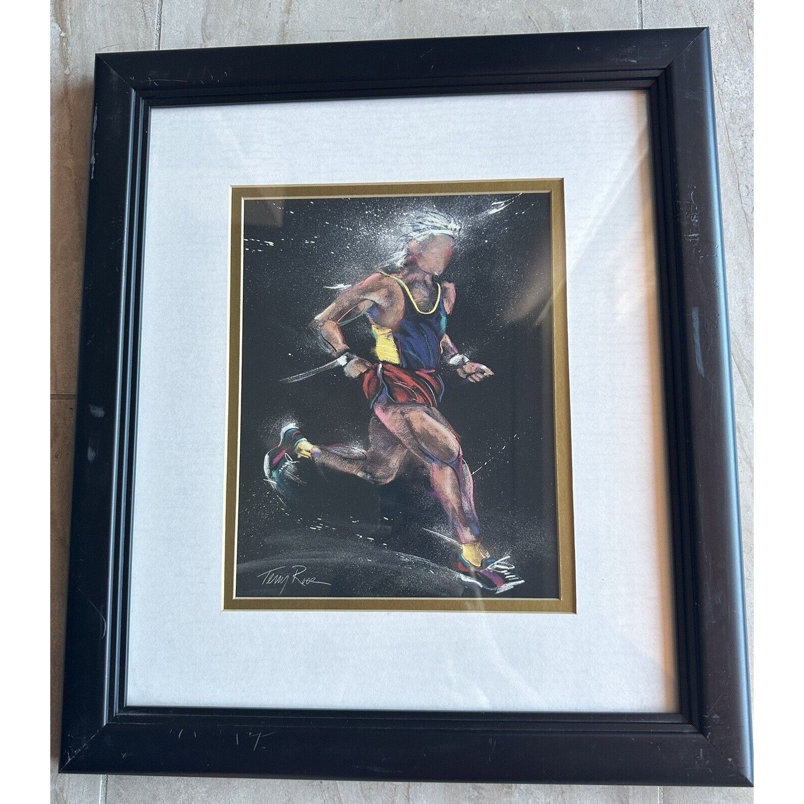 Terry Rose "The Joy of Running" Signed & Framed Art Print 1991 Limited Edition