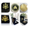 US ARMY " SERGEANT E-5 " Challenge Coin With Special Velvet Case