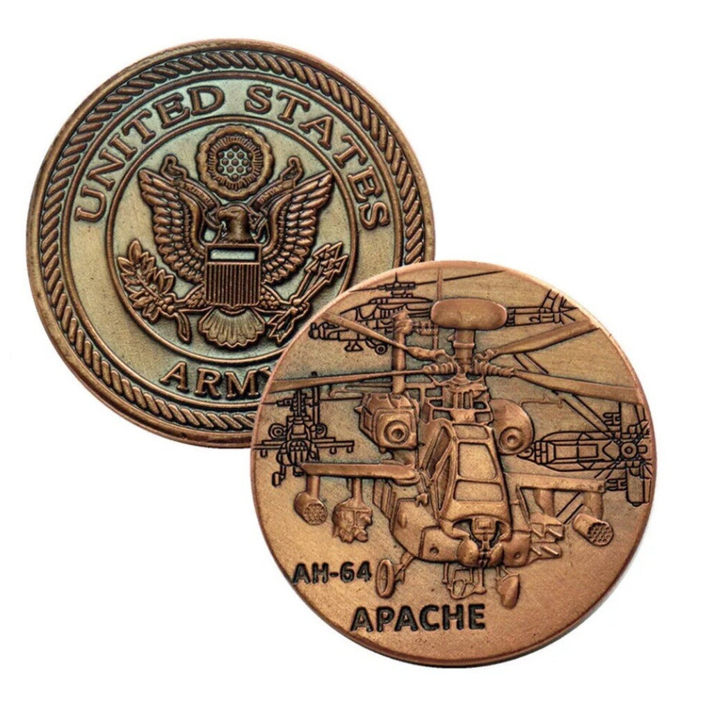 U .S. ARMY Aviation AH-64 APACHE, And Dog Tag CHALLENGE COIN
