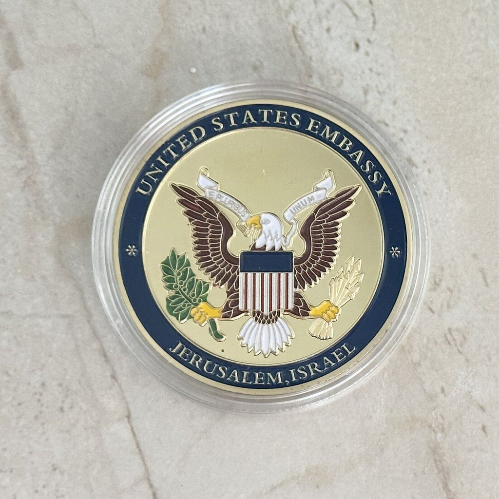 United We Stand Israel Jerusalem United States Of America Embassy Trump Coin USA