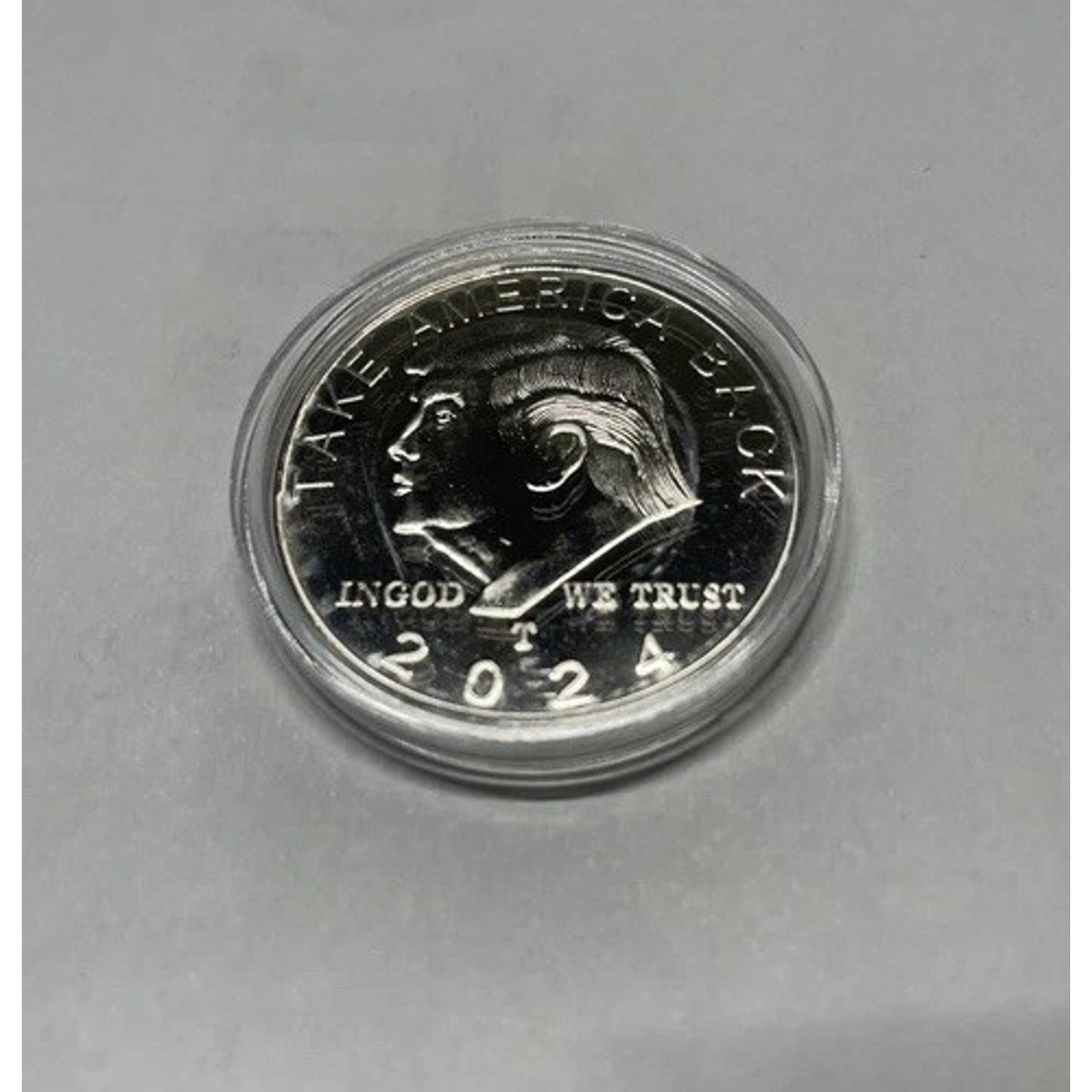 Donald Trump Coin Take America Back SILVER PLATE Coin With Retirement Award