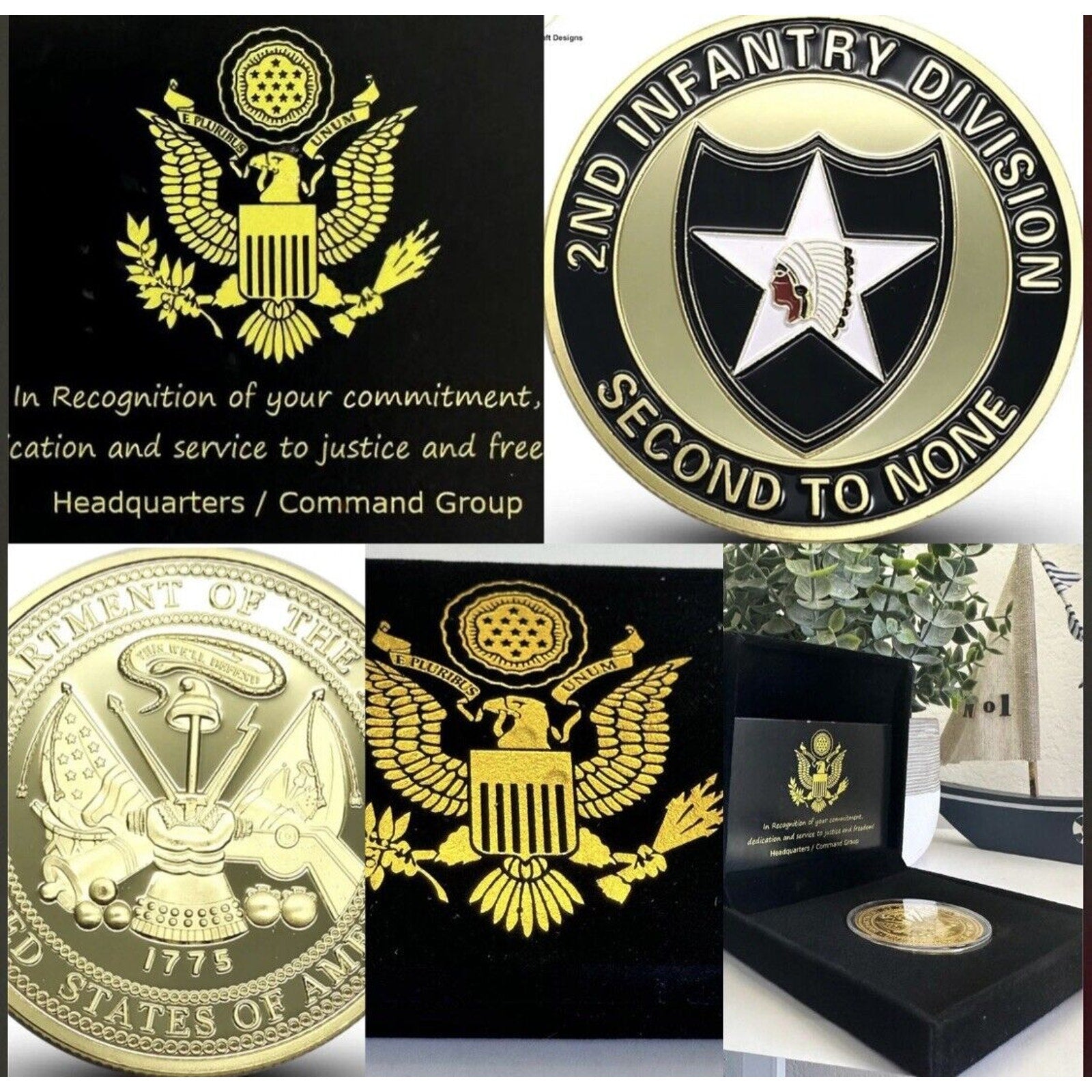 Challenge Coin Camp Casey US ARMY 2nd Infantry Coin Military US SELLER USA AMY