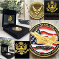 U S AIR FORCE F-22 RAPTOR Challenge Coin With Retirement Award
