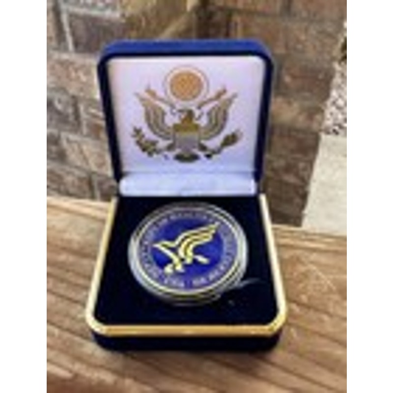Department of Energy (DOE) Challenge Coin With Blue Velvet Case. Fast Shipping!