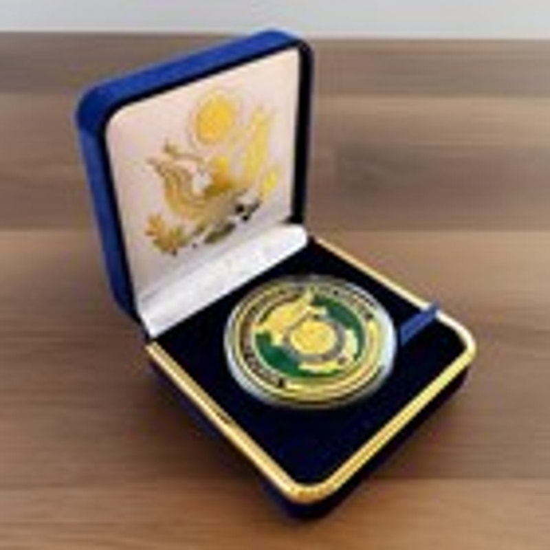 Department of Energy (DOE) Challenge Coin With Blue Velvet Case. Fast Shipping!