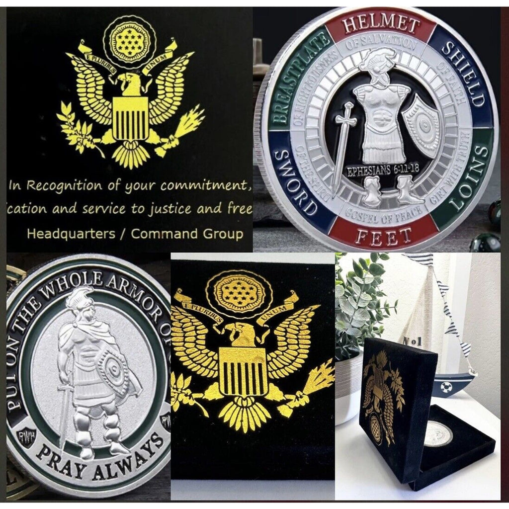 New Put On the Whole Armor Of God Commemorative Challenge Collection Coin USA