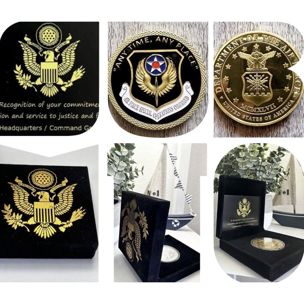 AIR FORCE SPECIAL OPERATIONS COMMAND Challenge Coin With Special Velvet Case