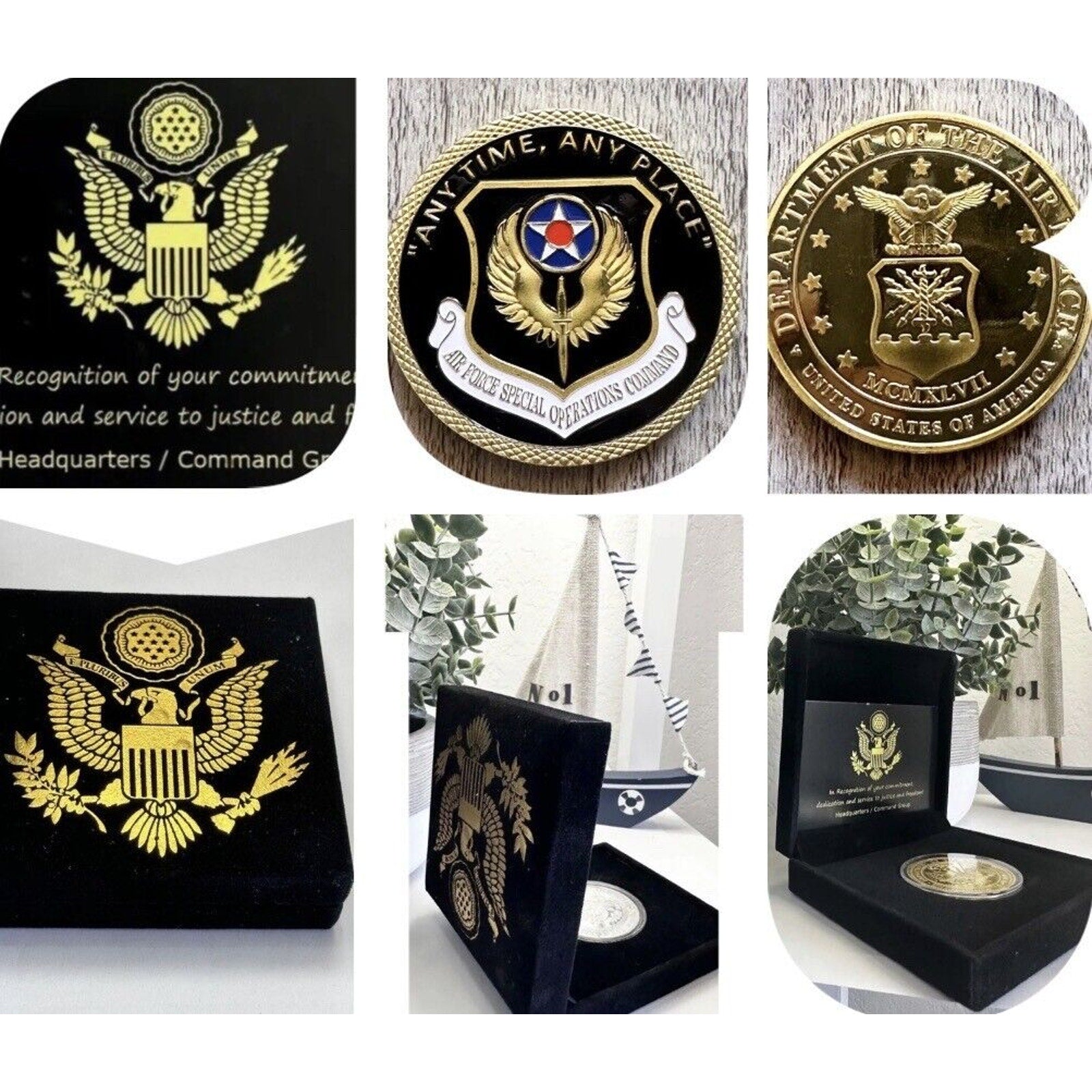 AIR FORCE SPECIAL OPERATIONS COMMAND Challenge Coin With Special Velvet Case