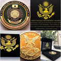 Oklahoma Highway Patrol Officer Badge Challenge Coin With Retirement Award
