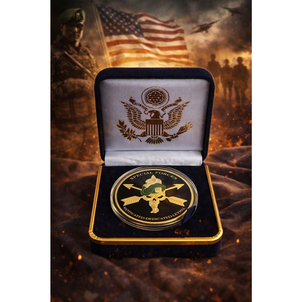 United States Army Special Forces Challenge Coin with Case ·FAST SHIPPING· ·NEW·