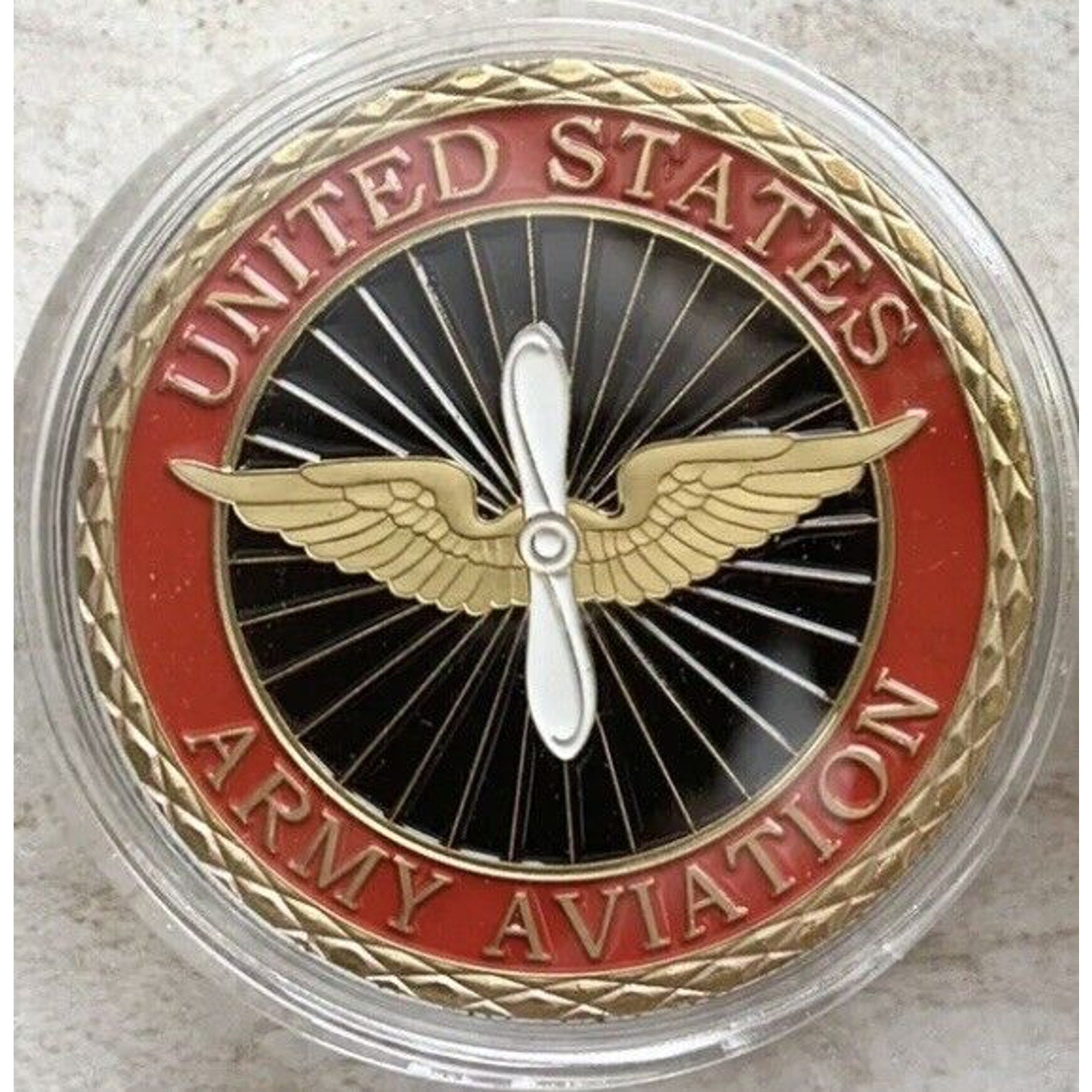 U.S. United States Army | Army Aviation | Gold Plated Challenge Coin USA amy