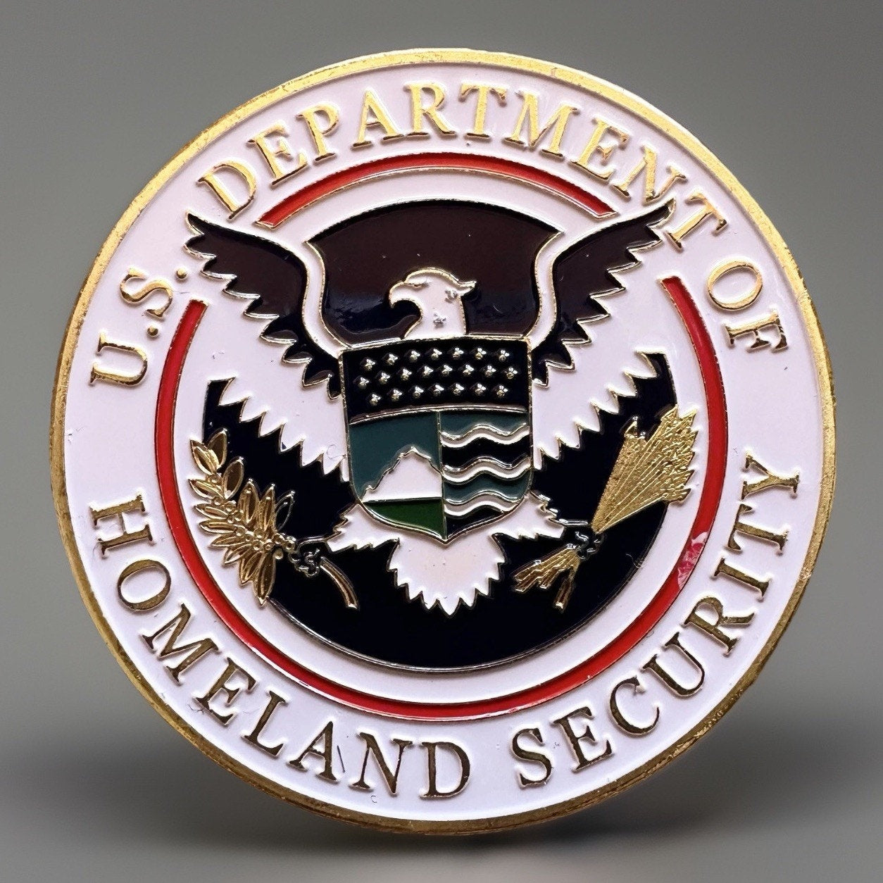 CUSTOMS AND BORDER PROTECTION Challenge Coin With Blue Velvet Case.