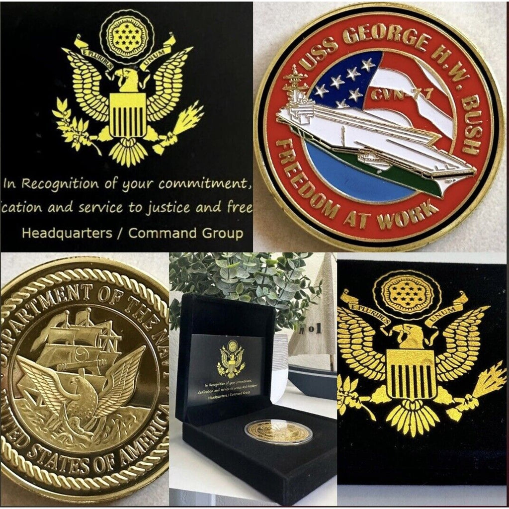 US NAVY USS GEORGE H.W. BUSH CVN-77 Challenge Coin USA